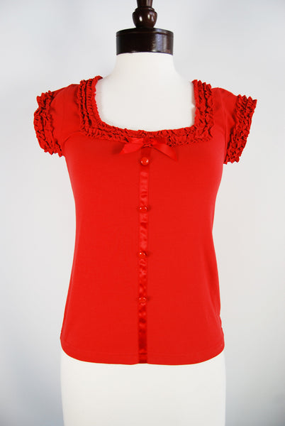 The Provence Blouse - Red