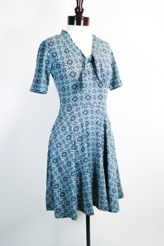 The Exquisite "Double Happiness" Reversible Dress - Blue Side