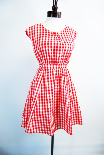red picnic dress 20 Perfect Outfits The Picnic Stroll Red Gingham Mini Dress is your go Red Dress Shoppe Boutique: Retro