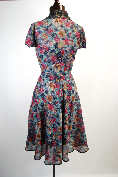 The Exquisite "Double Happiness" Reversible Dress - Blue Side