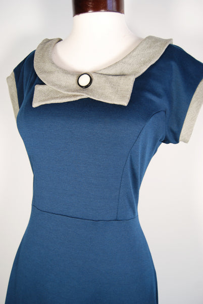 The Amelie Dress - Steel Blue