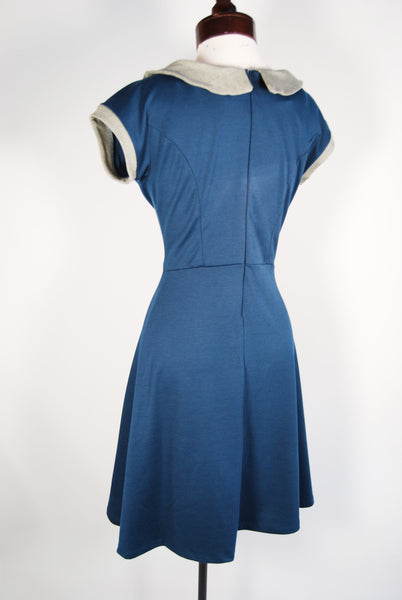 The Amelie Dress - Steel Blue