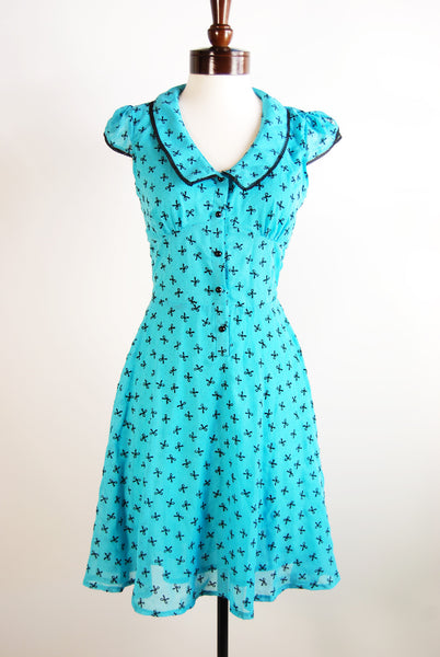 The Bowtique Dress - Blue