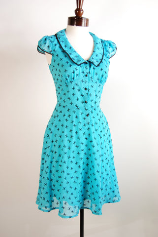 The Bowtique Dress - Blue