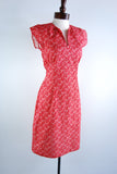 Red 1940's Vintage Day Dress
