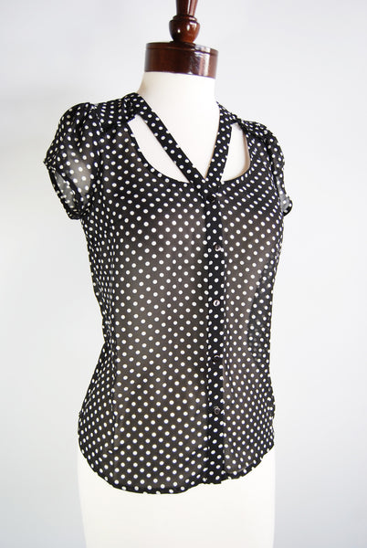 The Dottie Blouse - Black