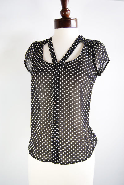 The Dottie Blouse - Black