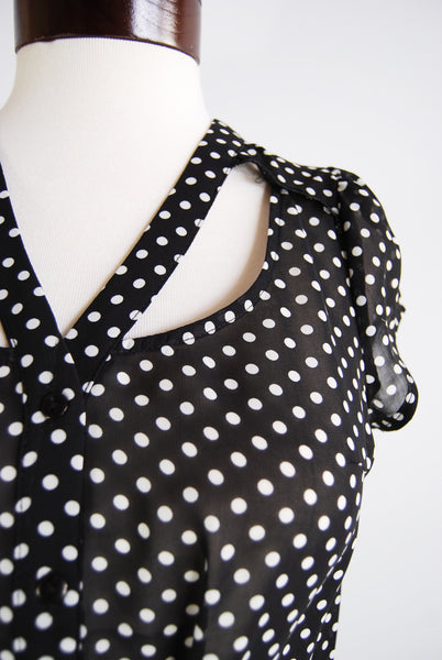 The Dottie Blouse - Black