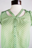 The Dottie Blouse - Green