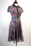 Exquisite 1940's Day Dress Reversible Print