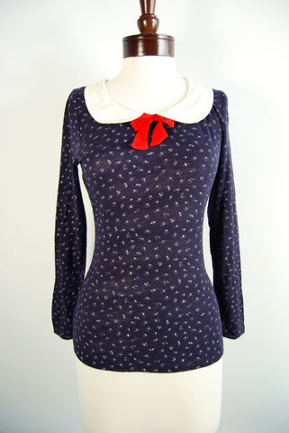 The Lizbeth Blouse - Navy