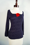 The Lizbeth Blouse - Navy