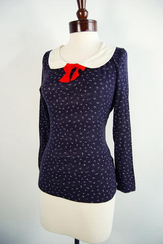 The Lizbeth Blouse - Navy