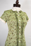1930's Vintage Day Dress Sage Green 