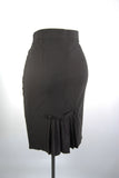 Black Pleated Pencil Skirt