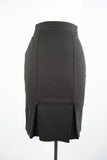 Black Pleated Pencil Skirt