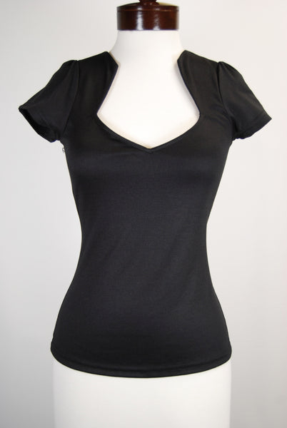 The Heartshaped Blouse - Black