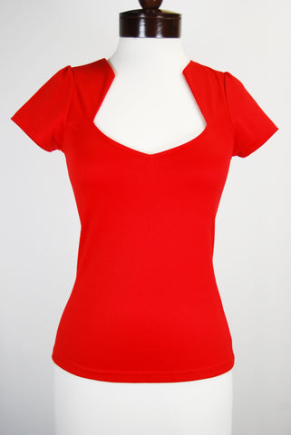 The Heartshaped Blouse - Red