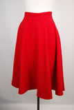 Red High Waist Swing Skirt