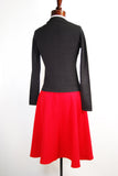 Red High Waist Swing Skirt