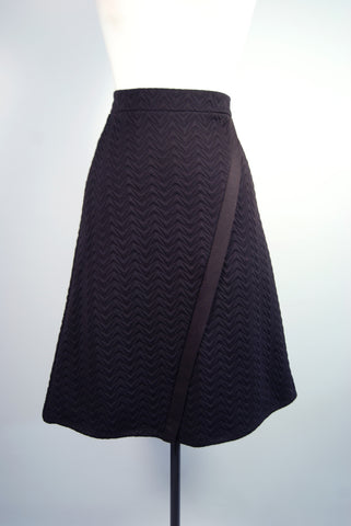 Black Pleated Pencil Skirt