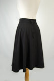 Black High Waist Swing Skirt