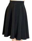 Black High Waist Swing Skirt