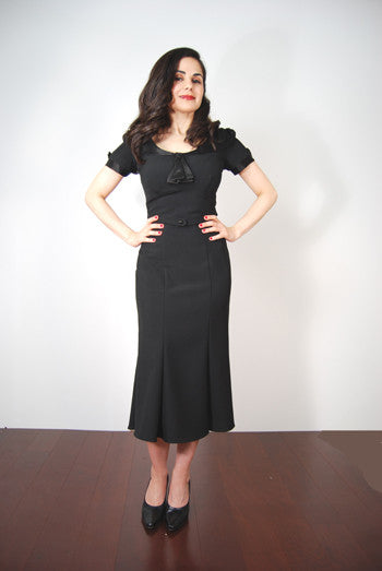 Mystere Black Pin Up Retro Dress